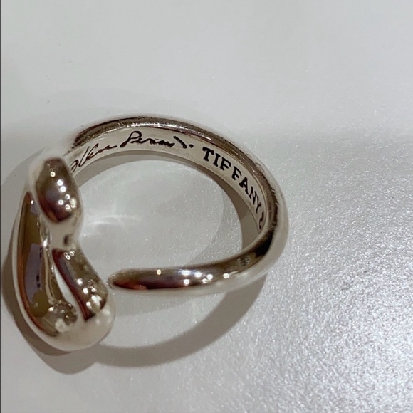 Tiffany & Co. Silver Open Heart Ring - Picture 4 of 4